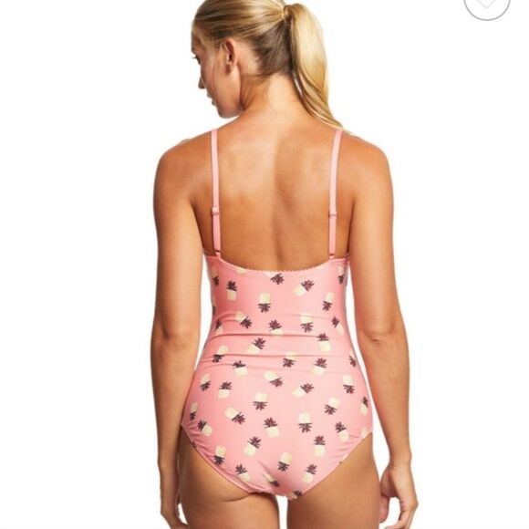 Kate Spade Laniakea Beach One Piece Apricot Pineapple Print Swimsuit‎ NWT Small - Picture 3 of 11